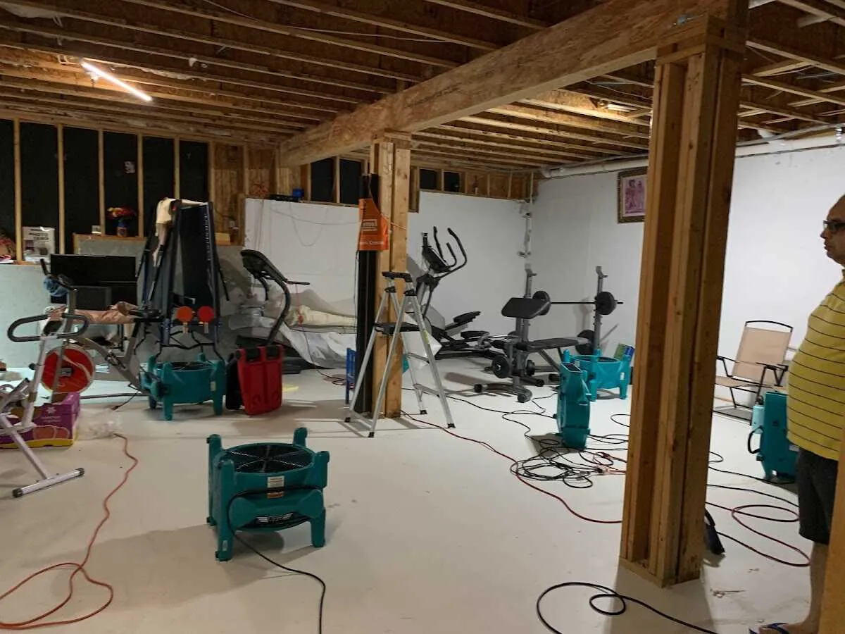 Basement drying equipment setup for Odor Removal & Deodorization in Grand Haven